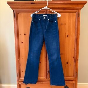 LOFT Dark Blue High-Rise Flare Jeans